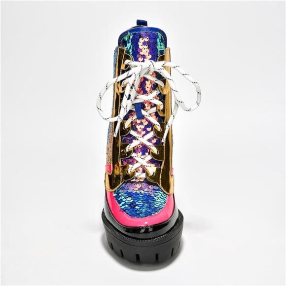 Women's Rhinestone Cowboy Booties Ankle Boots with Pointed Toe - Picture 4 of 7